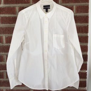 J. Crew Perfect White Cotton Button-down